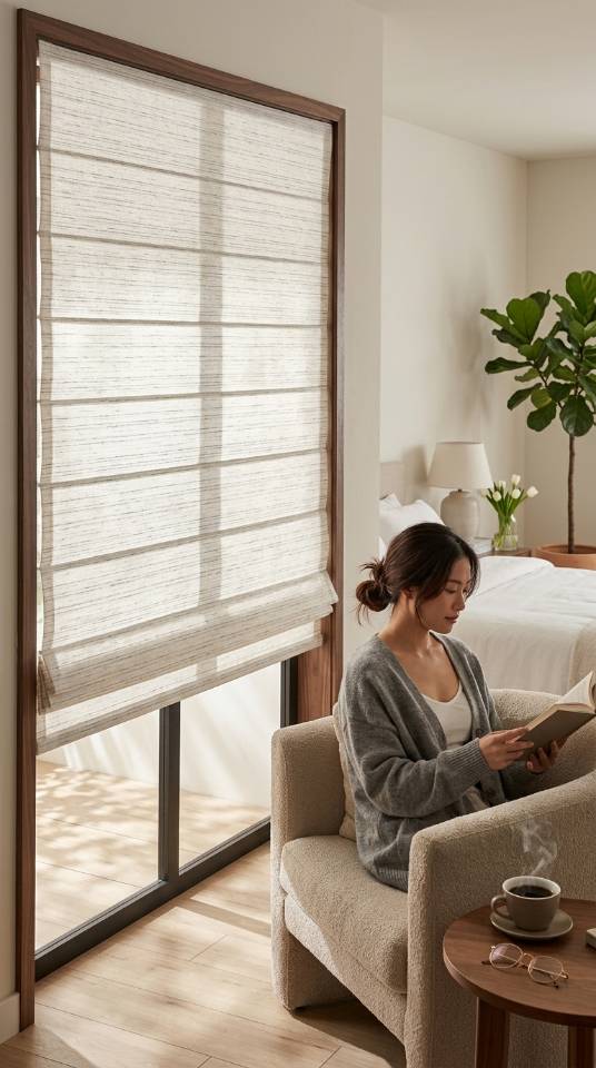 Linen Roman shade
